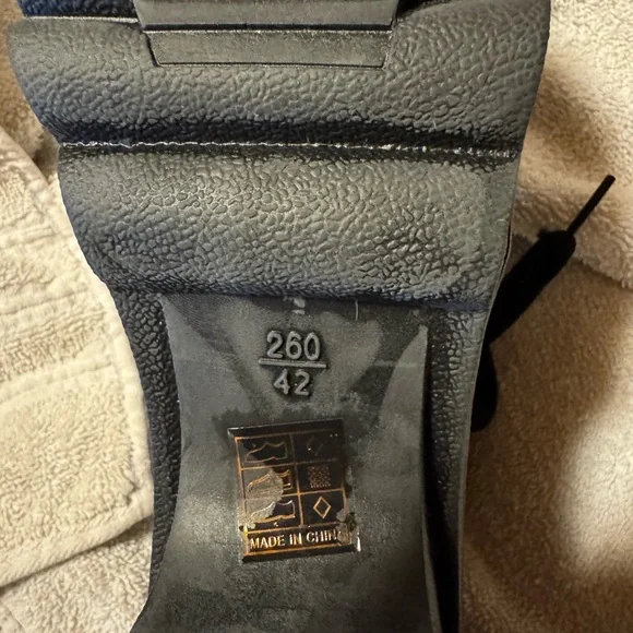 **Cato Black Lace Up Ankle Boots Leopard Lining Chunky Heel Booties - Picture 7 of 10